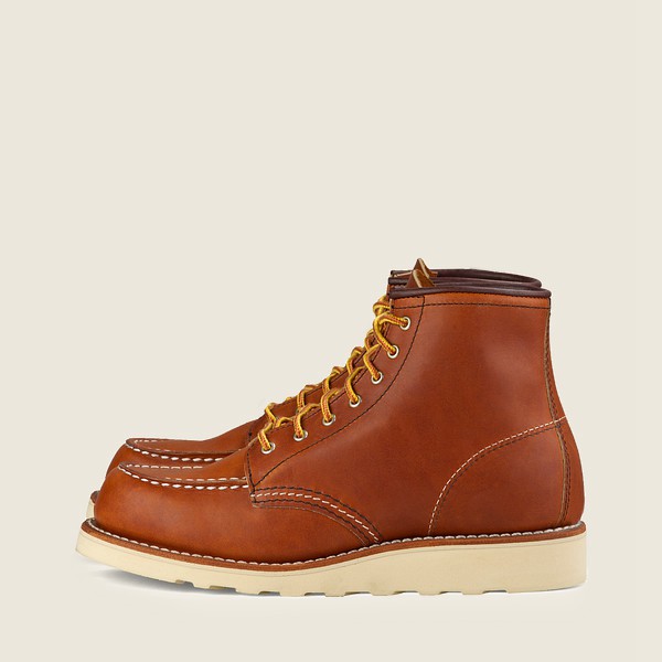 Red Wing Heritage Boots 6-inch Classic Moc - Short Legacy Leather - Brown - Womens CBM539201